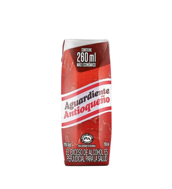 Aguardiente Antioqueño Tapa Roja Cuarto - 260ml Aguardiente Antioqueño Tapa Roja Cuarto - 260ml